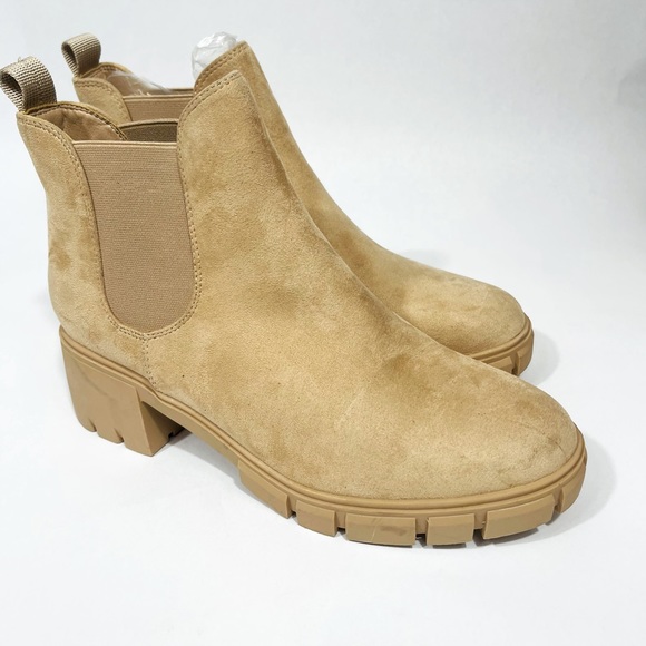Chariot & Co: Rita -Womens Platform Ankle Boots Elastic Chunky Block Heel Sz 8.5 - Picture 1 of 9